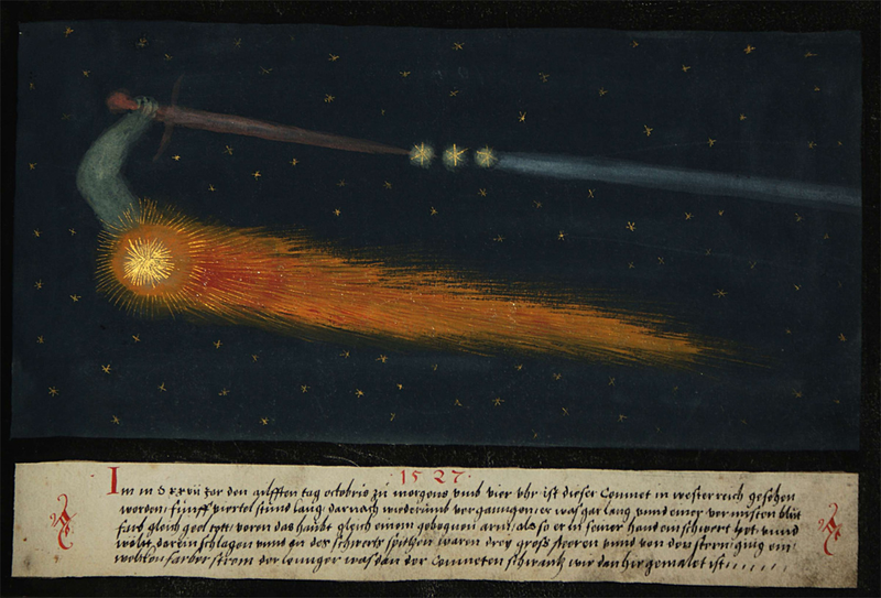 Illustration for article titled Stunning Depictions of Ancient Comets That Scared the Hell Out of Humans